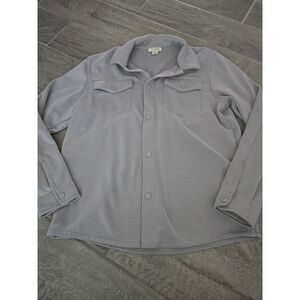 ASPEN Collection Mens Long Sleeve Button Up Shirt Gray Medium Mountain Outdoor